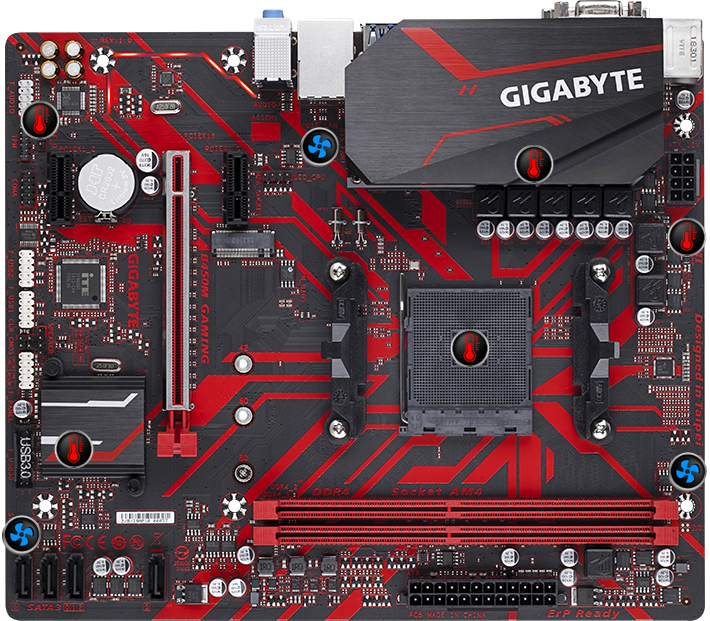 Placa Mãe Gigabyte B450M Gaming, DDR4, microATX, AM4 - Tertz - Tertz