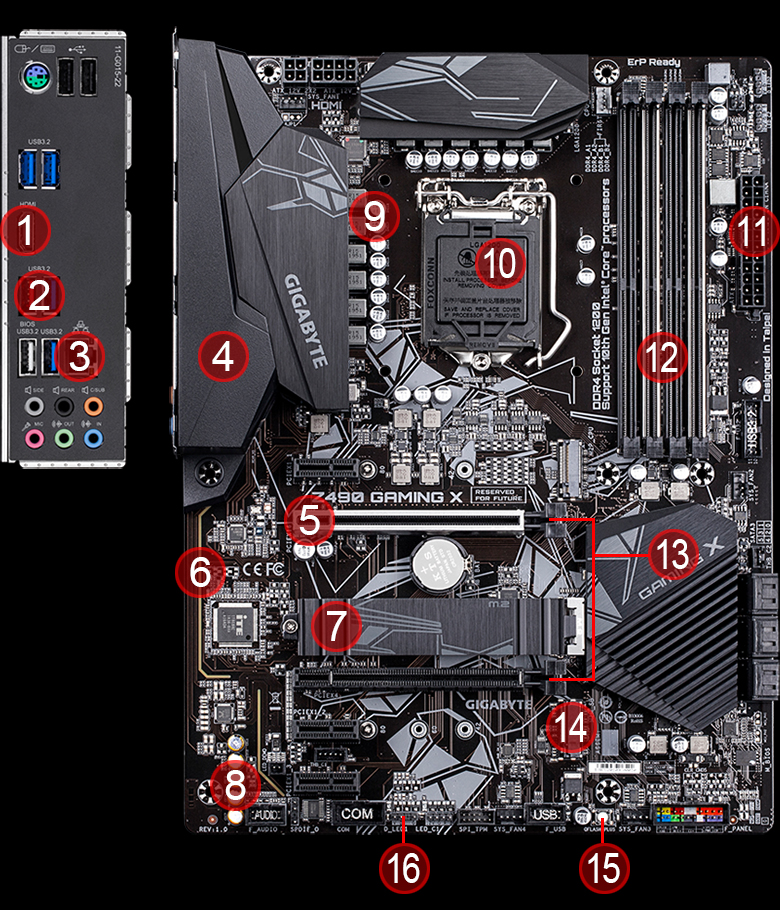 Z490 GAMING X (rev. 1.0) Key Features | Motherboard - GIGABYTE Global