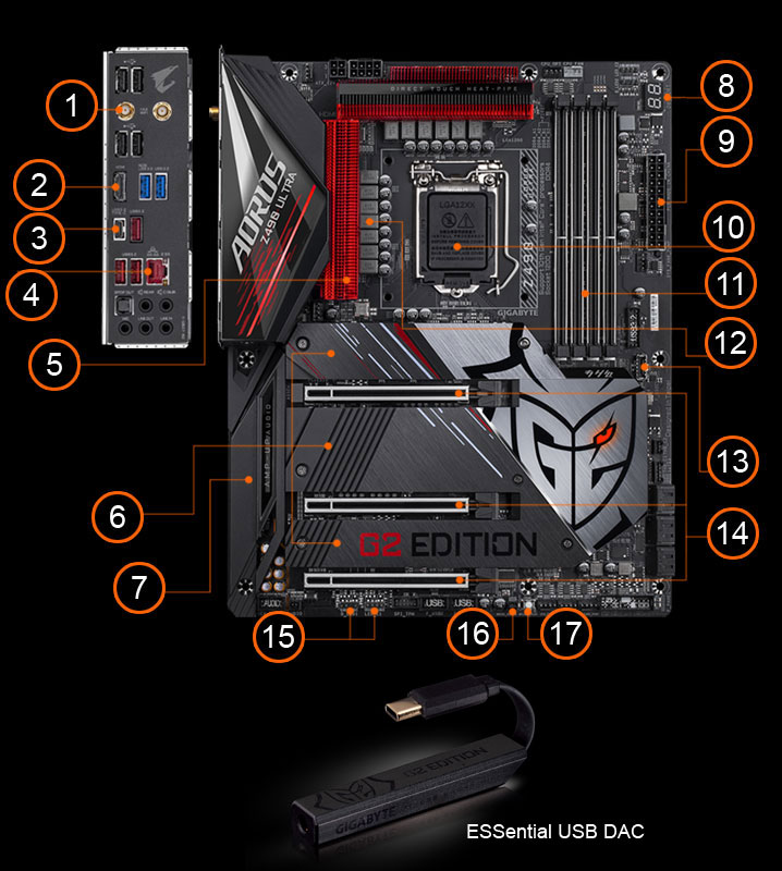 Z490 AORUS ULTRA G2 (rev. 1.x) Key Features | Motherboard