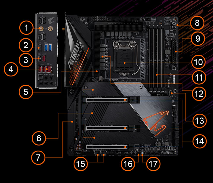 Z490 AORUS ULTRA (rev. 1.x) Key Features | Motherboard - GIGABYTE