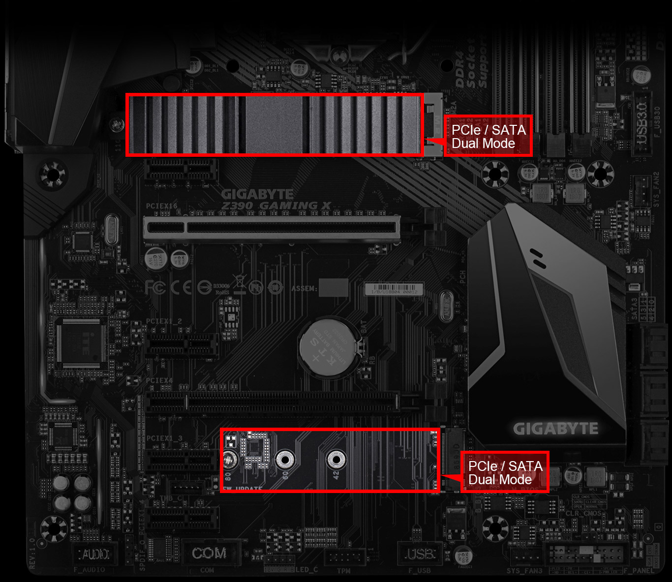 Z390 GAMING X rev. 1.1 Key Features Motherboard GIGABYTE