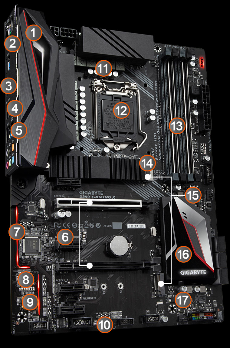 Z390 GAMING X (rev. 1.1) Key Features 