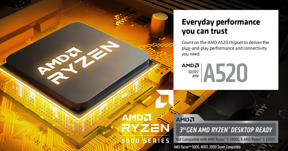 AMD Bundle: Ryzen 5600 CPU, Gigabyte A520 Motherboard & ADATA 16GB