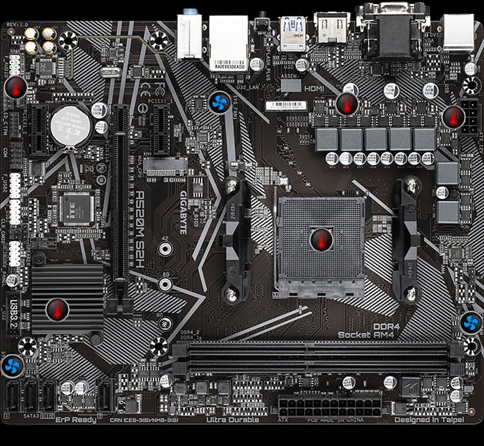 A520M S2H (rev. 1.x) Key Features | Motherboard - GIGABYTE Global