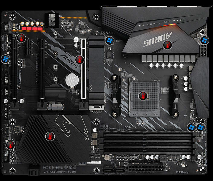 Pack : Carte mère Gigabyte B550 Aorus Elite V2 + Processeur AMD Ryzen 5  3600XT + SSD Gigabyte AORUS Gen4 1 To NVMe - Cdiscount Informatique