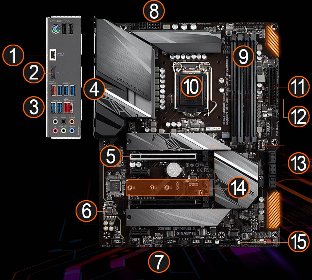 Z590 GAMING X (rev. 1.x) Key Features | Motherboard - GIGABYTE Global