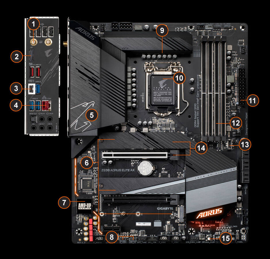 ASUS TUF Gaming Z590-Plus WiFi 6, LGA 1200 (Intel 11th/10th Gen) ATX Gaming  Motherboard (PCIe 4.0, 3 x M.2/NVMe SSD, 14+2 Power Stages, USB 3.2 Gen 1