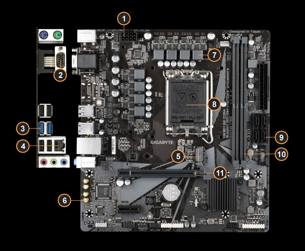 H610M S2 DDR4 (rev. 1.1/1.3) 主な特徴 | マザーボード - GIGABYTE Japan