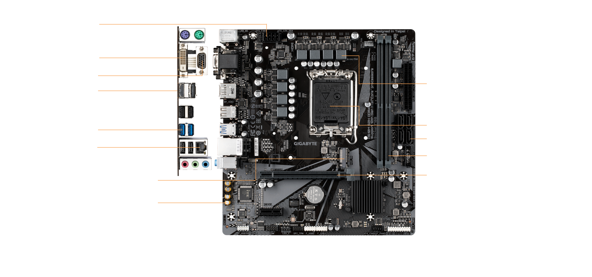 H610M S2H DDR4 (rev. 1.1/1.3) Key Features | Motherboard