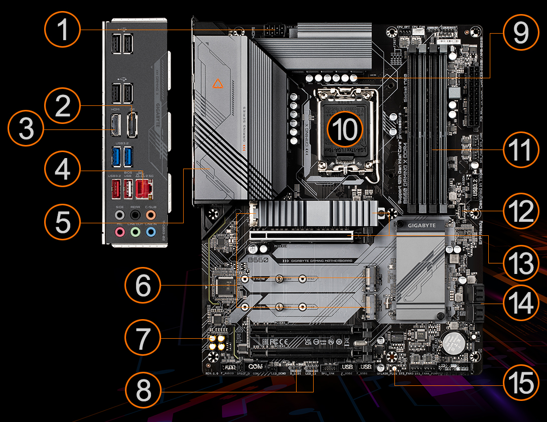 Gigabyte B660M GAMING AC DDR4 placa base Intel B660 LGA 1700 micro ATX