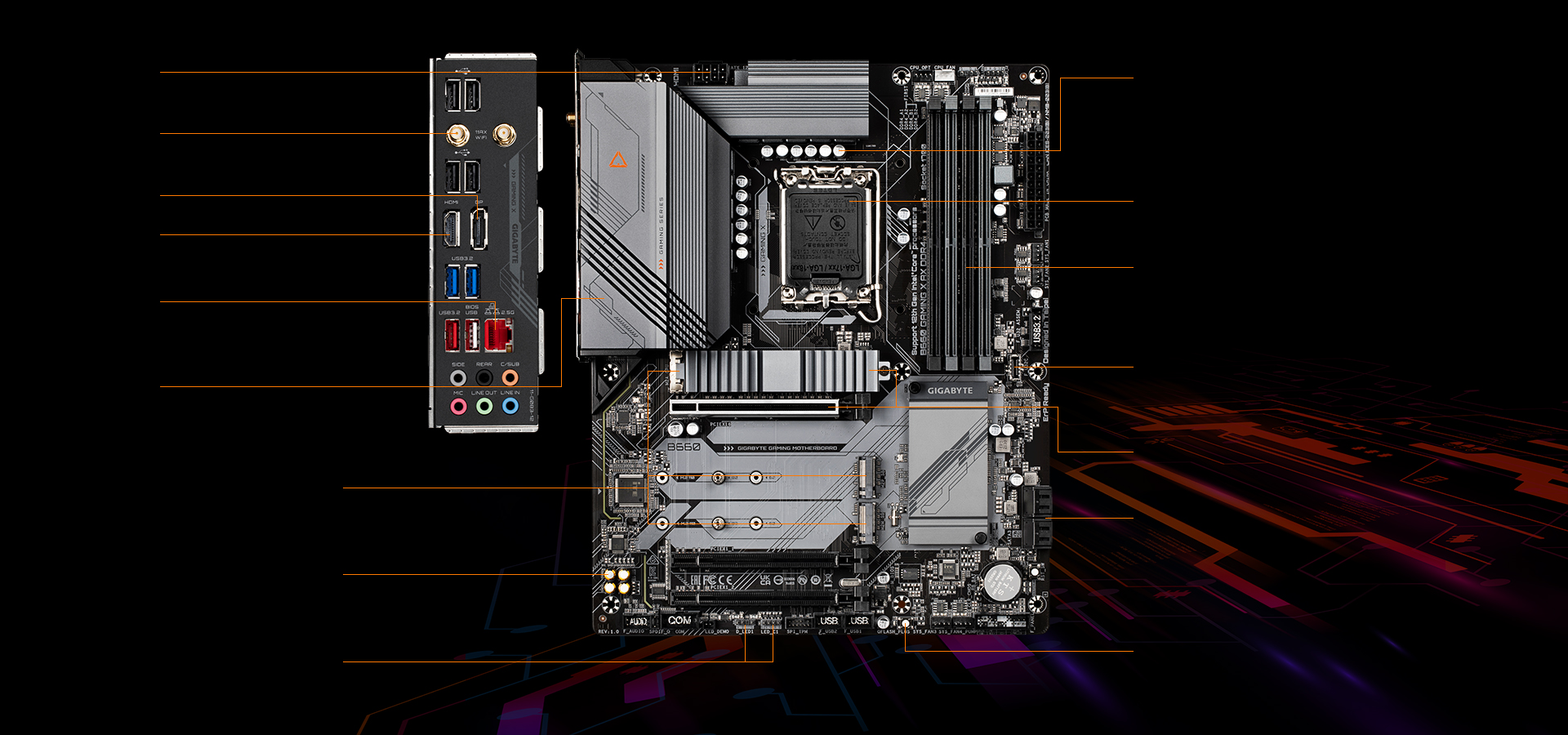 B660 GAMING X AX DDR4 (rev. 1.0) Key Features | Motherboard