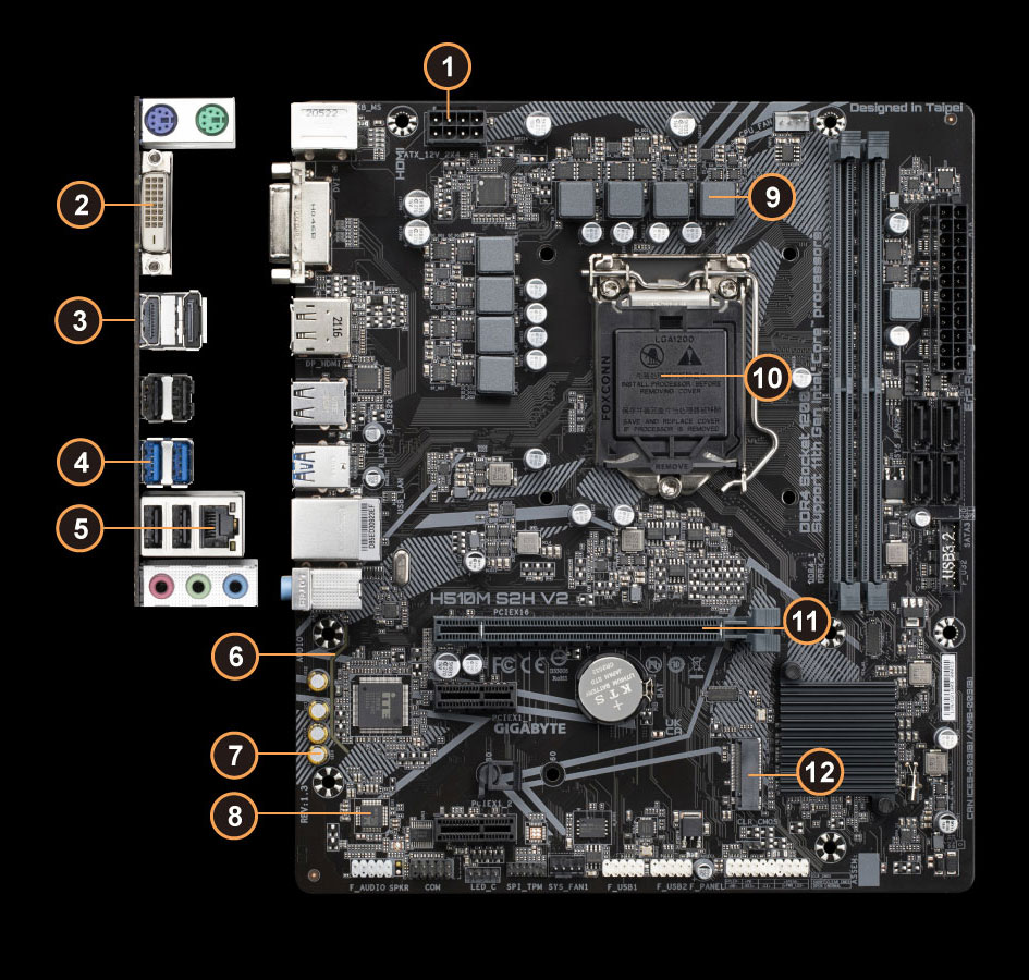 H510M S2H V2 (rev. 1.3) Key Features | Motherboard - GIGABYTE Global