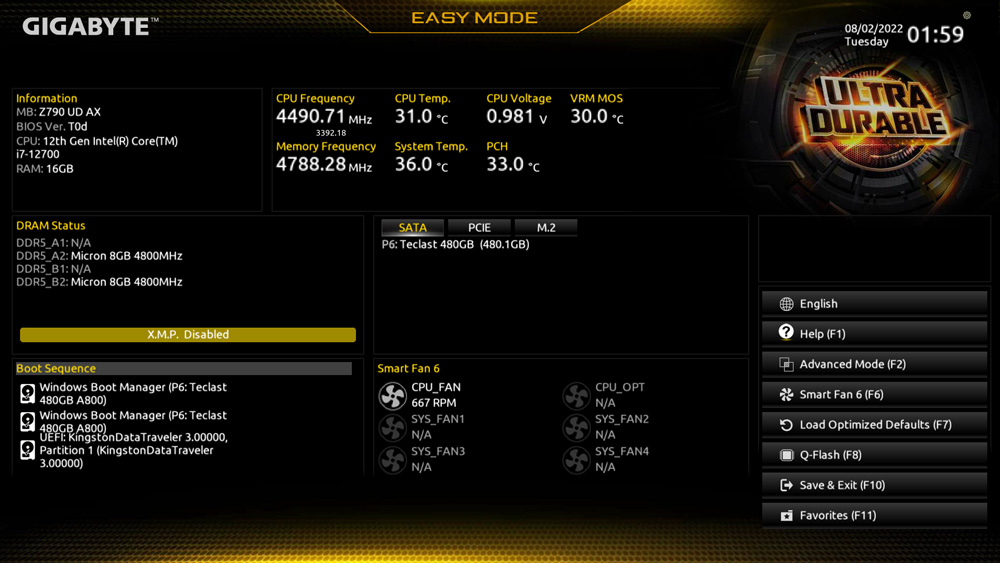 Placa Mãe Gigabyte Z790 GAMING X AX, DDR5, ATX, LGA1700 - Tertz - Tertz