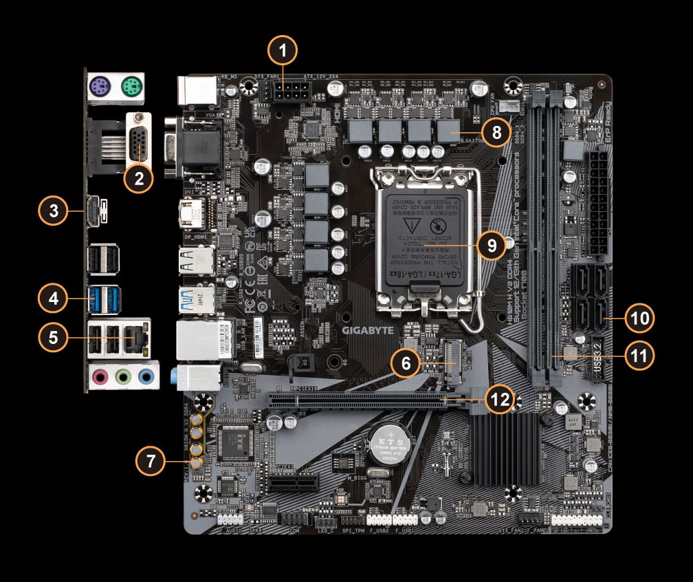 Gigabyte H610M H V2 DDR4 Micro-ATX - Carte mère Gigabyte