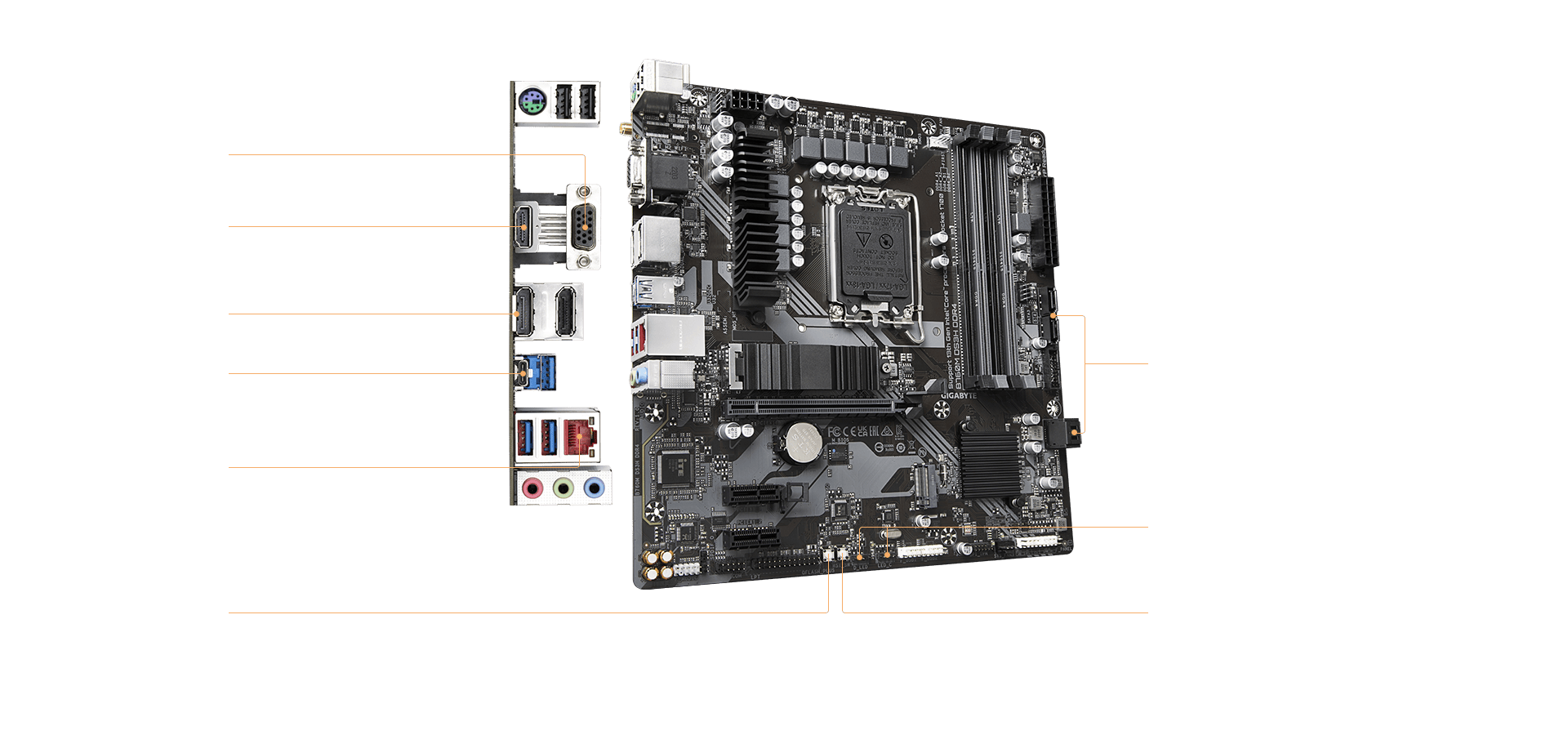 Intel Core i5-13600K + GIGABYTE B760M DS3H AX Motherboard