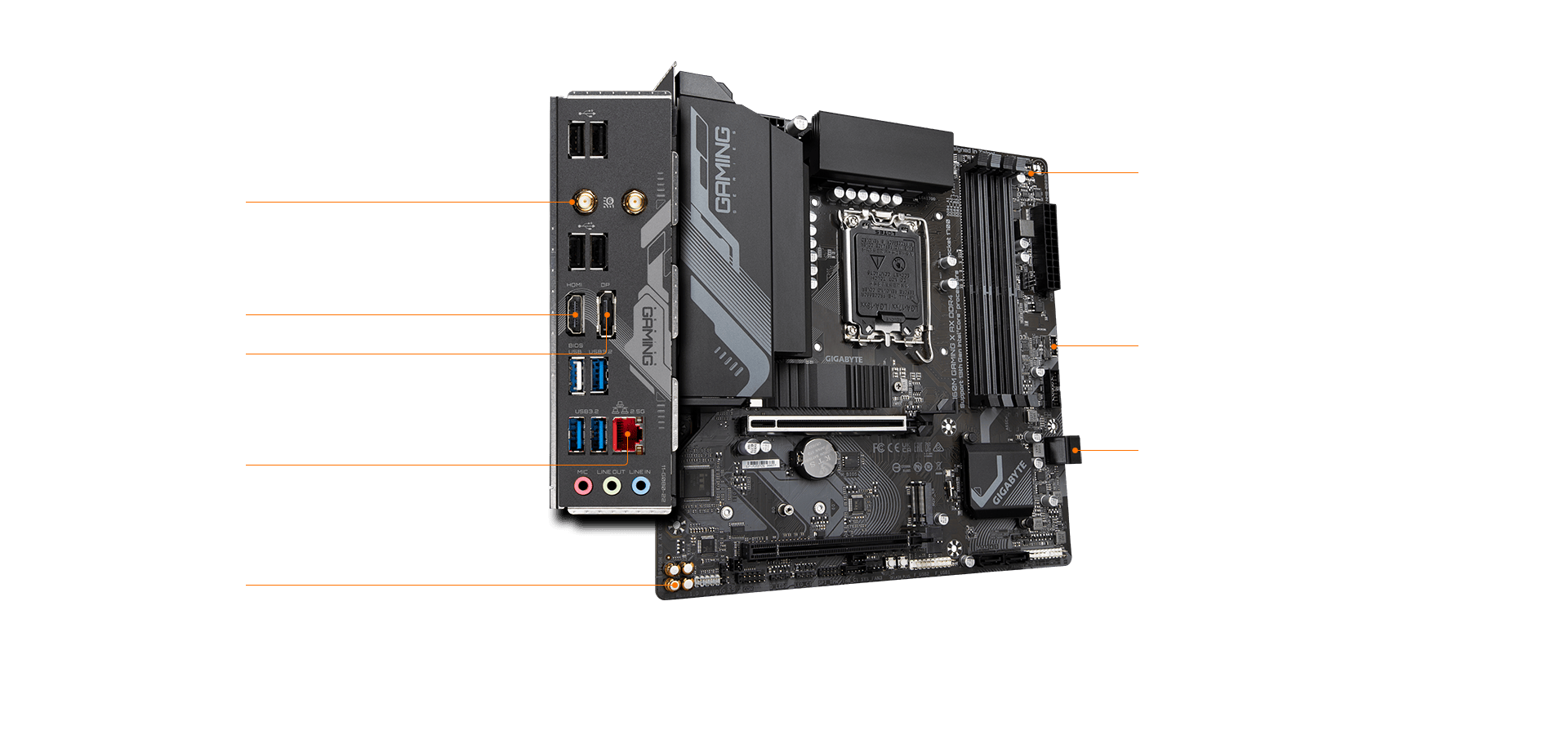 Carte Mère Gigabyte B760M DS3H AX DDR4 DDR4 LGA 1700 Intel