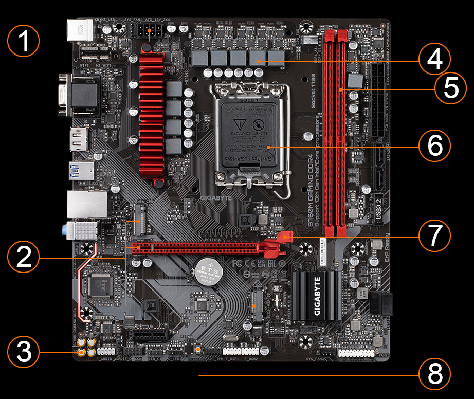 Carte Mère Gigabyte B760M Gaming X DDR4 (Intel LGA 1700) Micro ATX pour  professionnel, 1fotrade Grossiste informatique