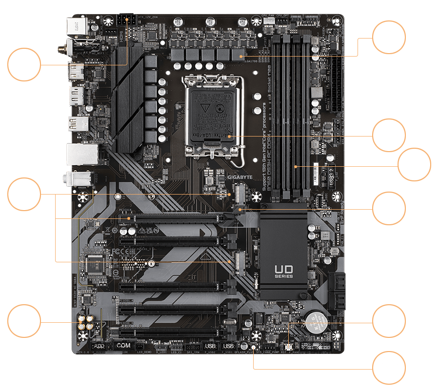 B760 DS3H AC DDR4 (rev. 1.x) Key Features | Motherboard - GIGABYTE 