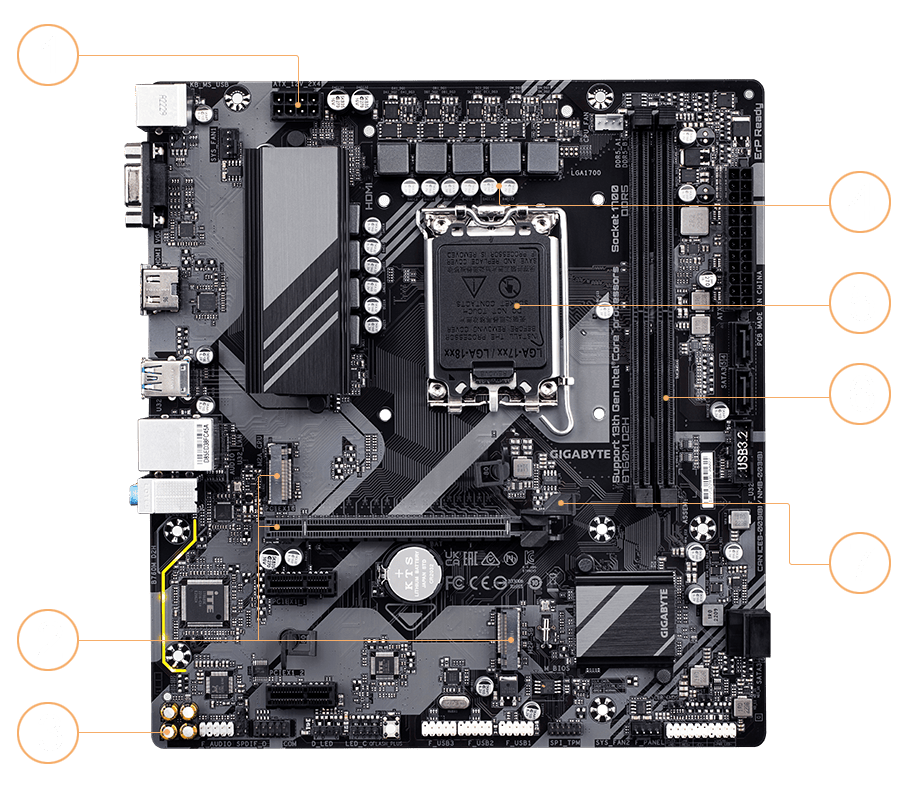 B760M D2H (rev. 1.0) Key Features | Motherboard - GIGABYTE Global