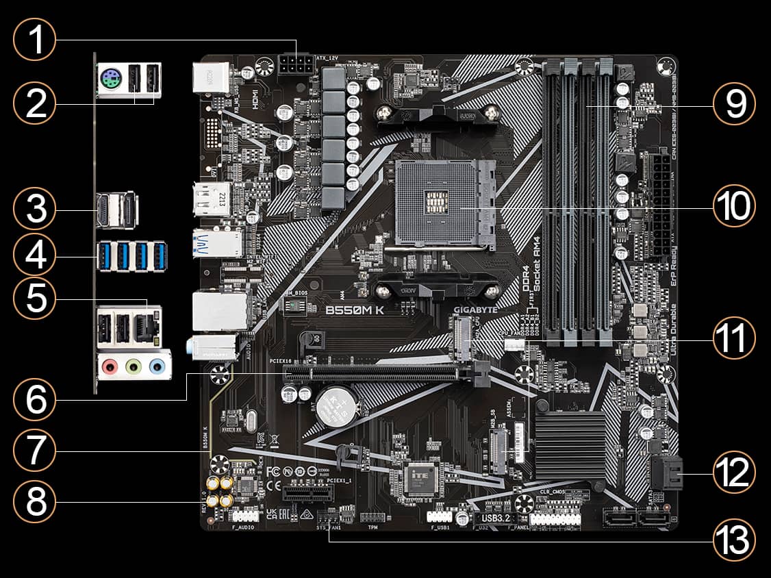 AMD Ryzen 7 5800X 3D Processor With Socket AM4 GIGABYTE X570 AORUS ELITE  WIFI DDR4 USB 3.2 Gen Support Dual Channel Motherboard - AliExpress
