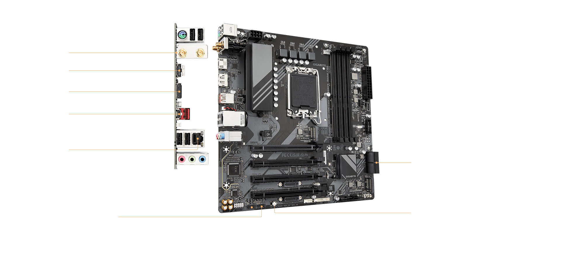 GIGABYTE B760M C LGA 1700 Intel B760 M-ATX Motherboard with DDR5, M.2, PCIe  4.0, USB 3.2 Gen 2 Type-C, Realtek Wi-Fi 1GbE LAN, Q-Flash Plus, PCIe  EZ-Latch 