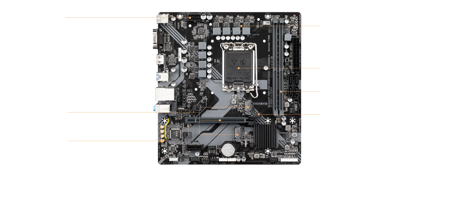 B760M H DDR4 (rev. 1.0) Key Features | Motherboard - GIGABYTE Global