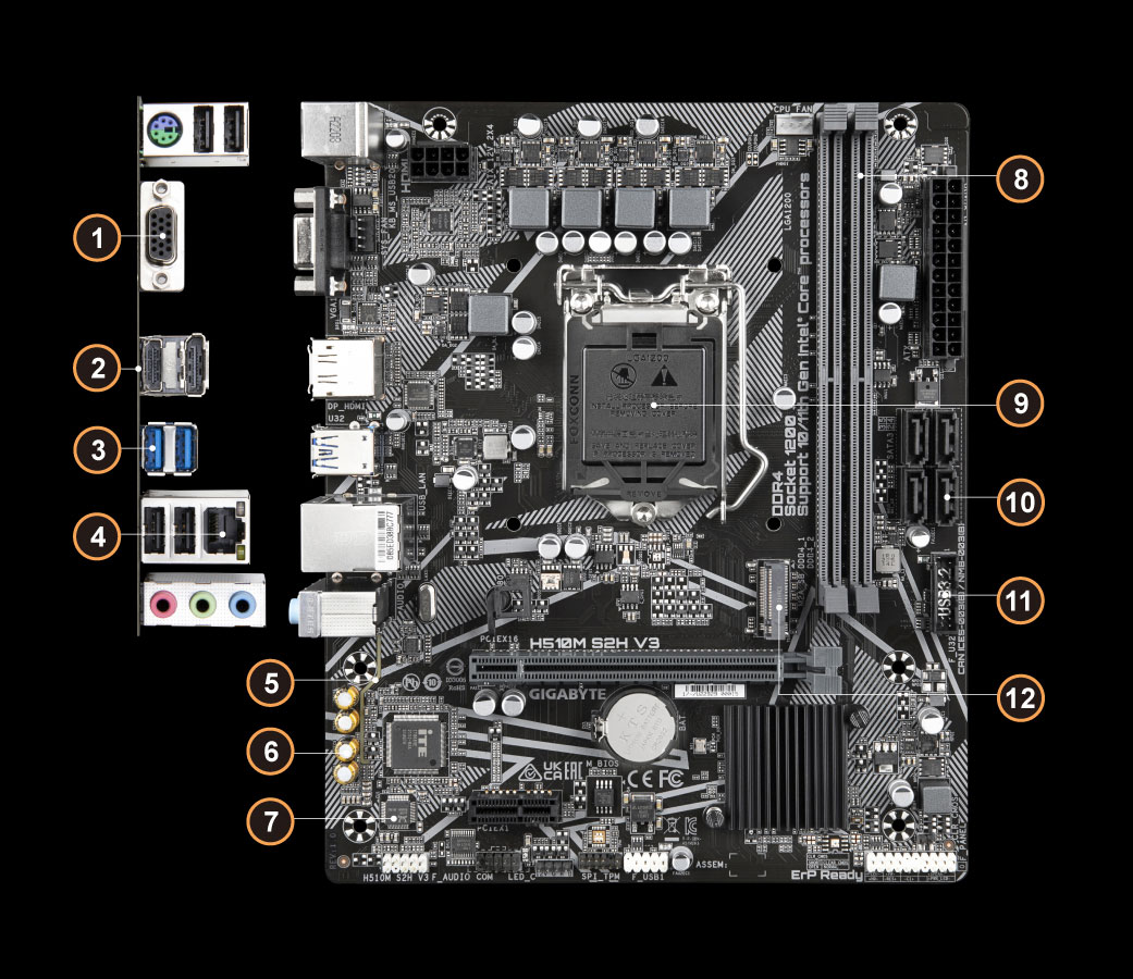 H510M S2H V3 (rev. 1.0) Key Features | Motherboard - GIGABYTE Global