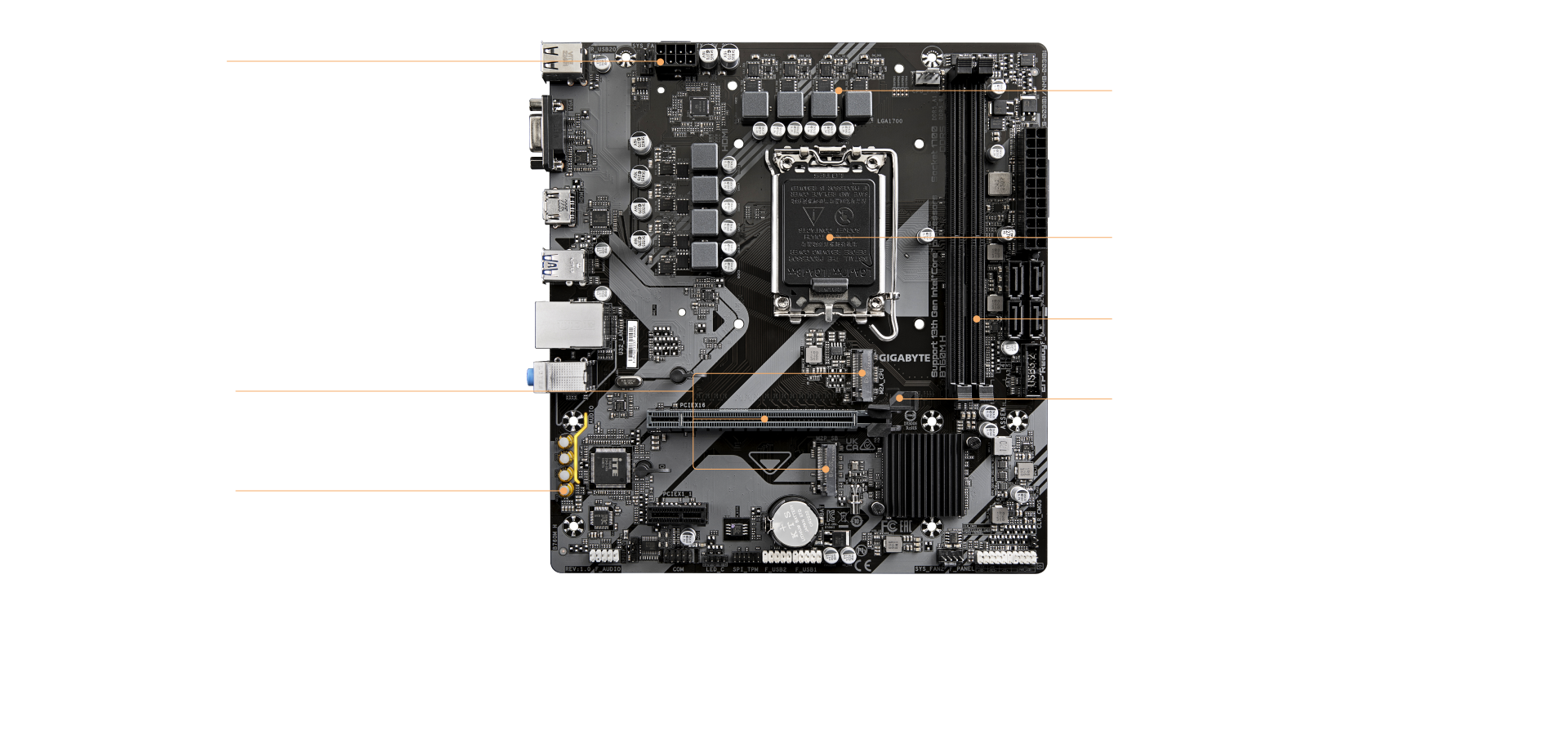 B760M H (rev. 1.0) Key Features | Motherboard - GIGABYTE Global