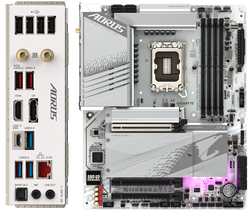 GIGABYTE Z790 AORUS PRO X (Socket LGA 1700) USB 3.2 Type-C Wi-Fi 7 Intel  Motherboard White Z790 AORUS PRO X - Best Buy