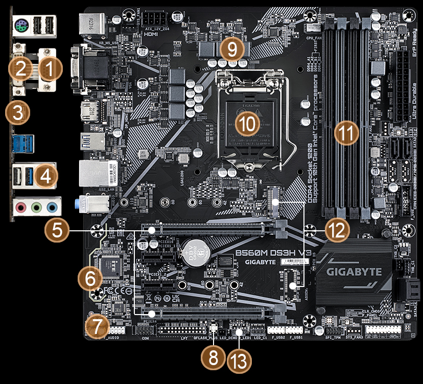 B560M DS3H V3 (rev. 1.0) Key Features | Motherboard - GIGABYTE Global