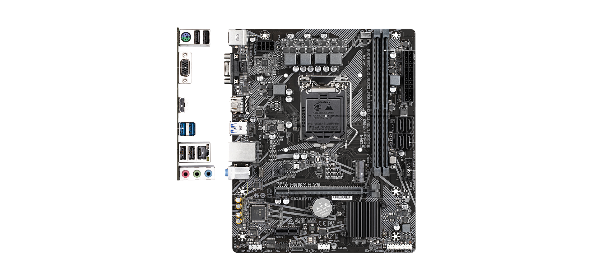 Placa Mãe Gigabyte H510M H V2 Lga 1200 Ddr4 Micro Atx - Placa Mãe