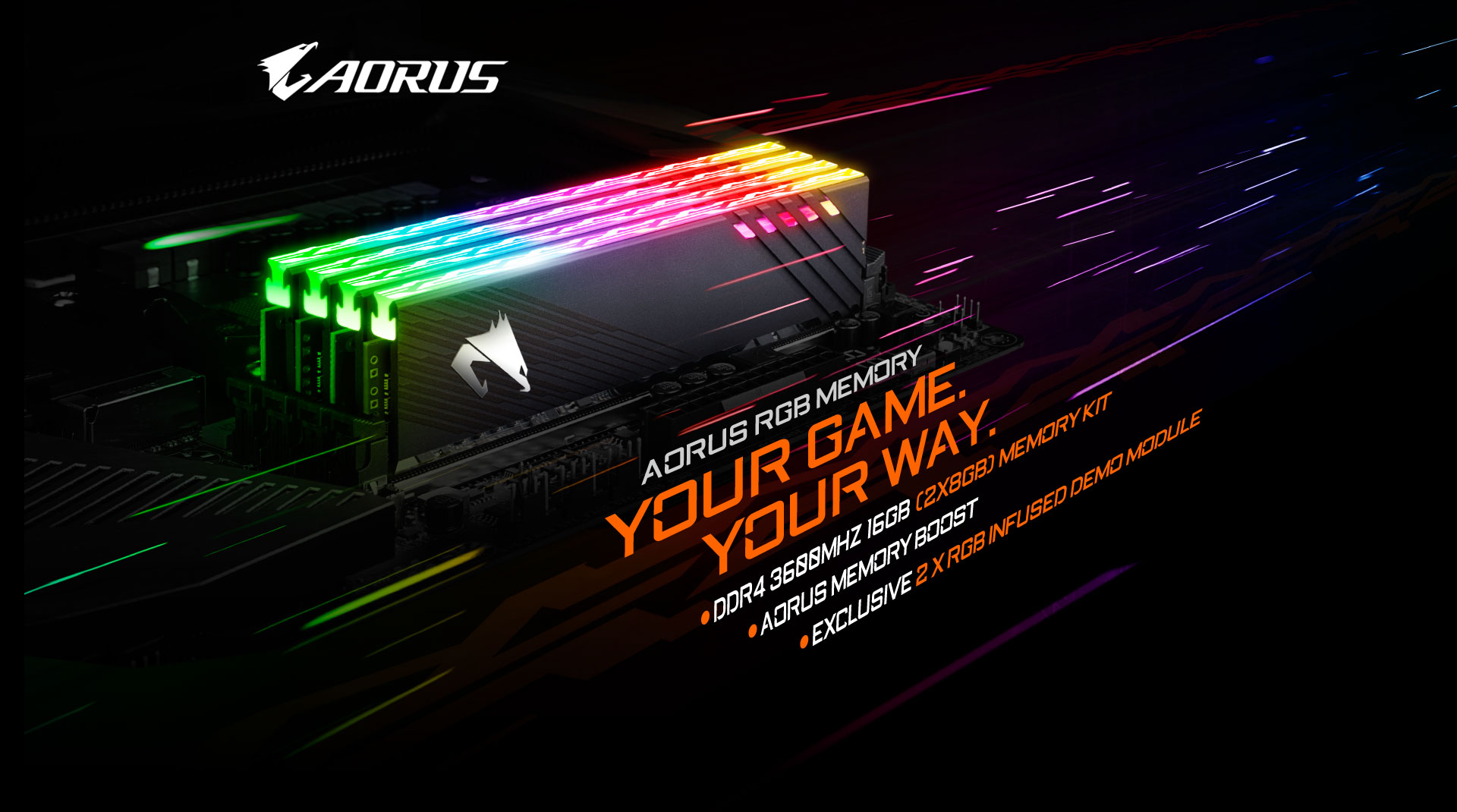 AORUS RGB Memory 16GB (2x8GB) 3600MHz (With Demo Kit)