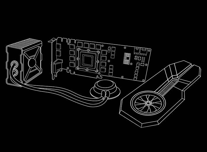 AIO water cooling wireframe