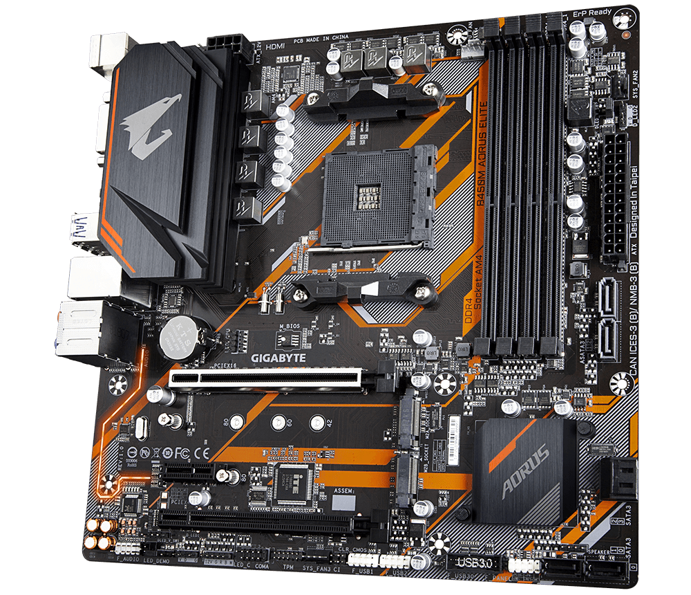 B450M AORUS ELITE Rev. 1.x Key features Motherboard GIGABYTE