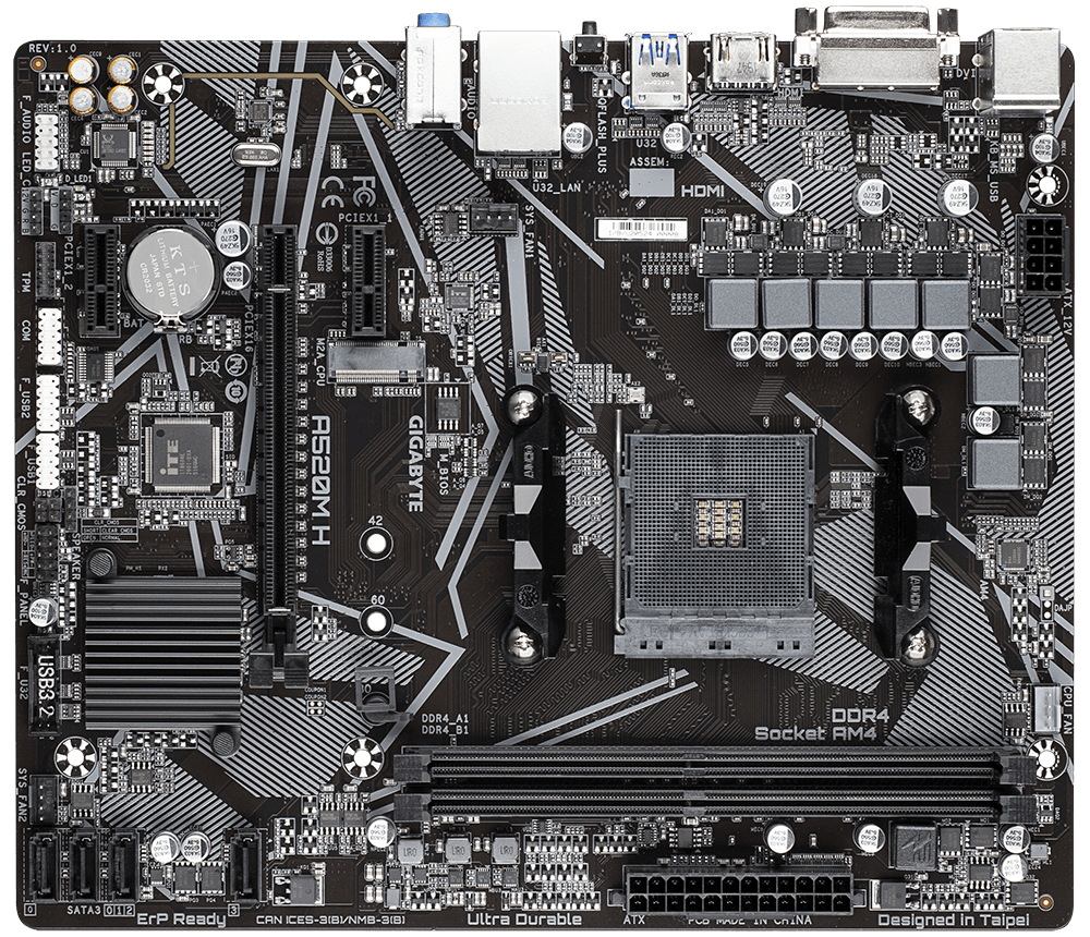 A520M H (Rev. 1.x) - Преимущества | Материнские платы GIGABYTE