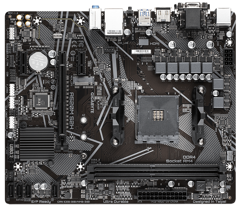 A520M S2H (Rev. 1.x) - Преимущества | Материнские платы GIGABYTE