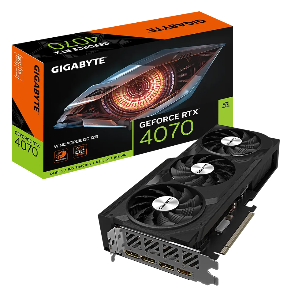 Gigabyte GeForce RTX 4070 WINDFORCE OC 12GB GV-N4070WF3OC-12GD Graphics Card