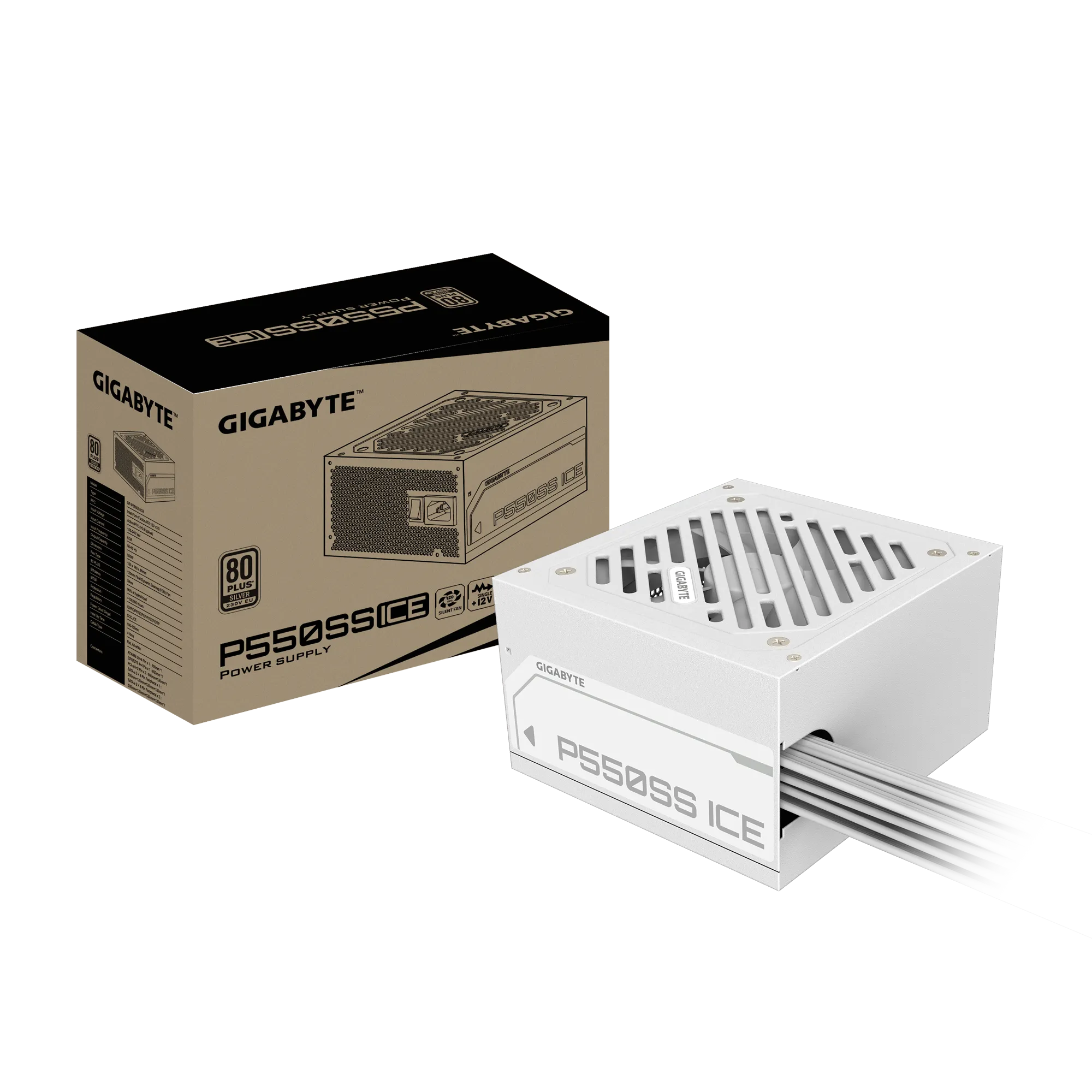 Fuente Gigabyte Gp-p550ss Ice White 550w 80 Plus Silver