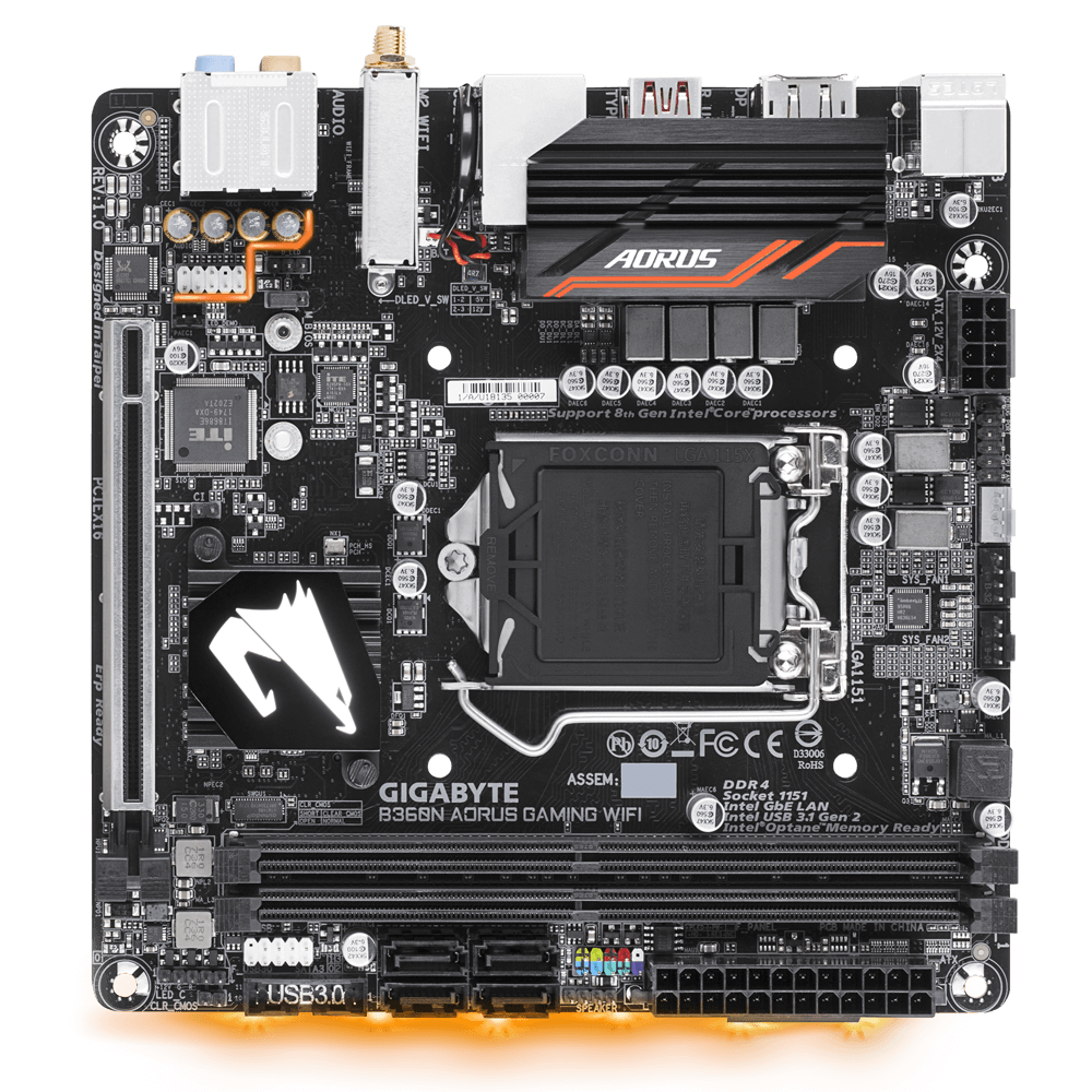 B360N AORUS GAMING WIFI Rev. 1.0 Key features Motherboard